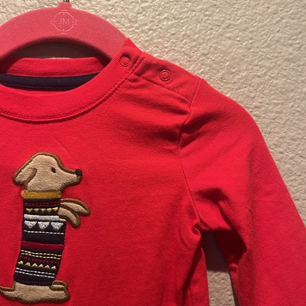 Gymboree Baby Dachshund Dog Puppy Onesie Romper Size 6-12 Months